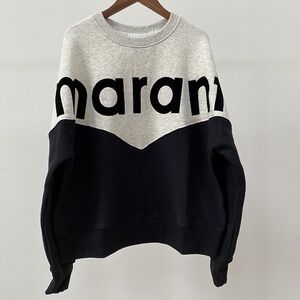 Isabel Marant Black and Gray Logo Sweatshirt
